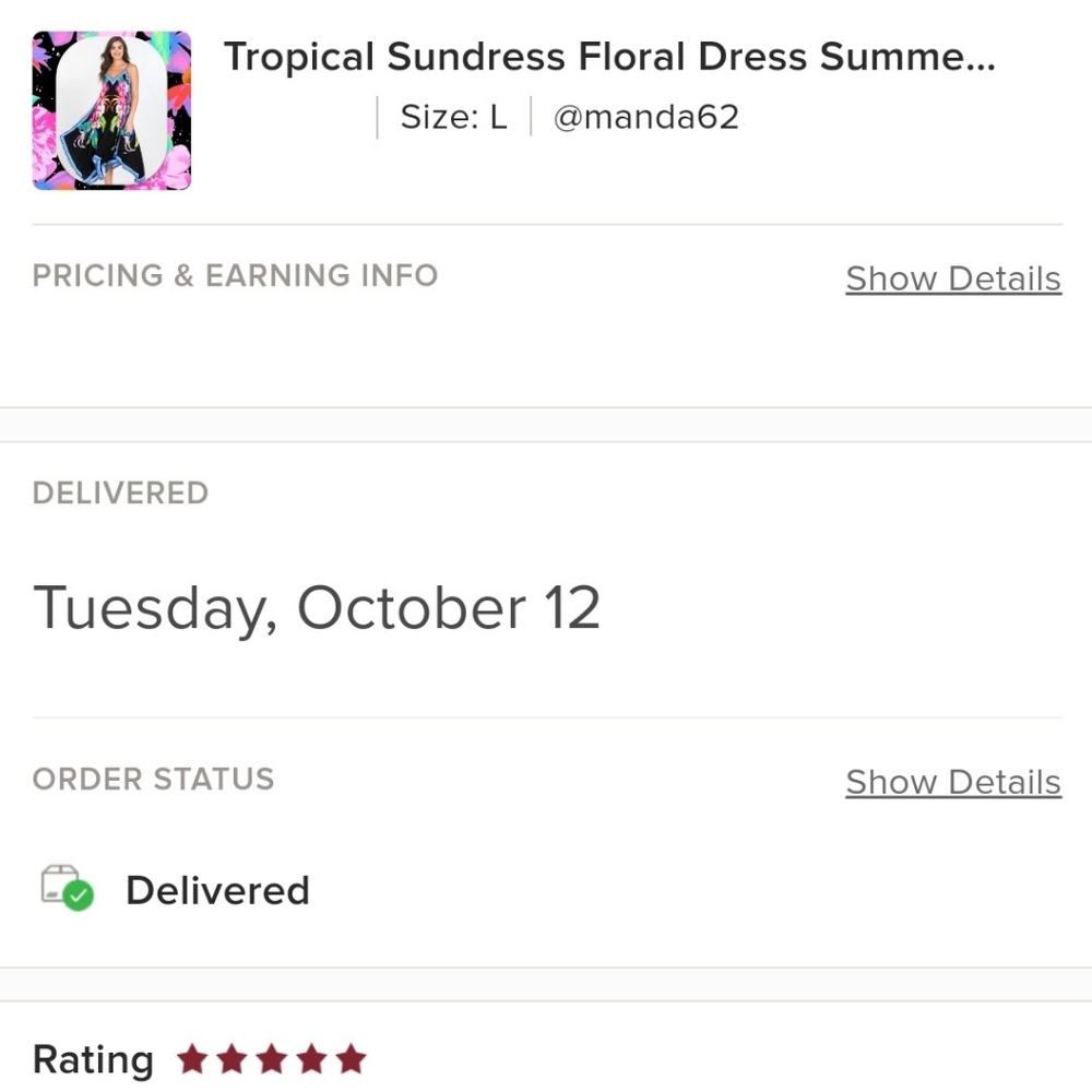Tropical Sundress Floral Dress Summer Vacation NEW - Picture 10 of 10